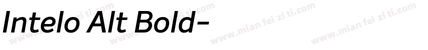 Intelo Alt Bold字体转换